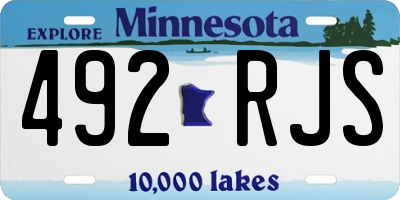 MN license plate 492RJS