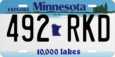 MN license plate 492RKD