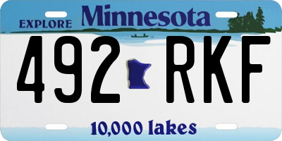 MN license plate 492RKF