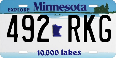 MN license plate 492RKG