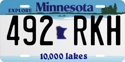 MN license plate 492RKH