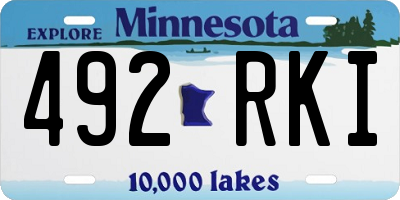MN license plate 492RKI