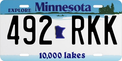 MN license plate 492RKK
