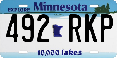 MN license plate 492RKP