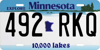 MN license plate 492RKQ