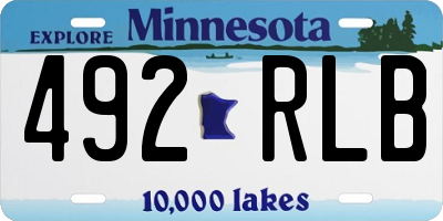 MN license plate 492RLB