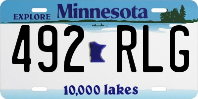 MN license plate 492RLG
