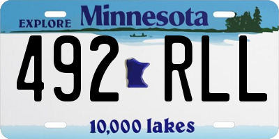 MN license plate 492RLL