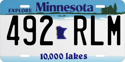 MN license plate 492RLM