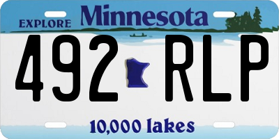 MN license plate 492RLP