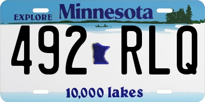 MN license plate 492RLQ