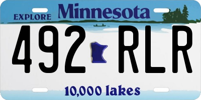 MN license plate 492RLR