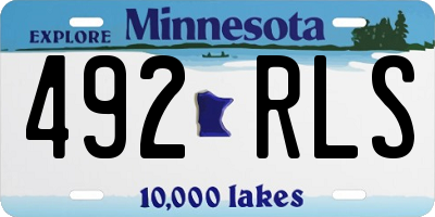 MN license plate 492RLS