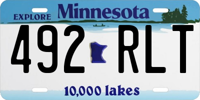 MN license plate 492RLT