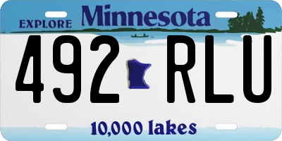 MN license plate 492RLU
