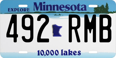 MN license plate 492RMB
