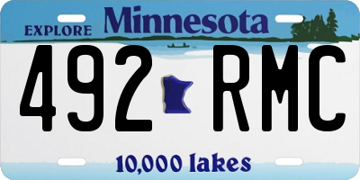 MN license plate 492RMC