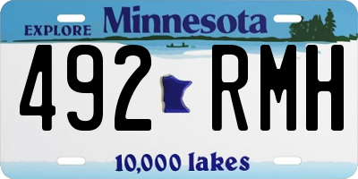 MN license plate 492RMH