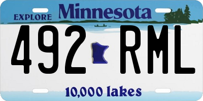 MN license plate 492RML