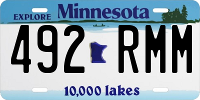 MN license plate 492RMM
