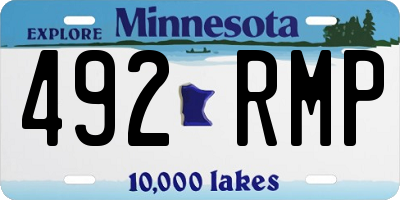 MN license plate 492RMP