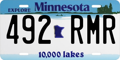 MN license plate 492RMR