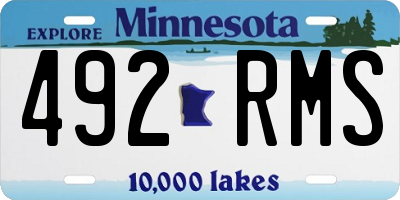 MN license plate 492RMS