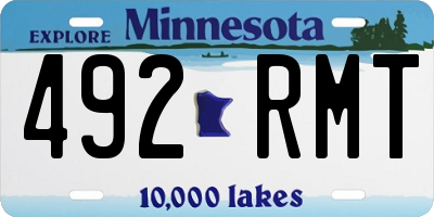 MN license plate 492RMT