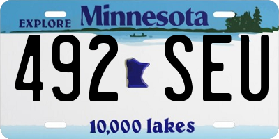 MN license plate 492SEU