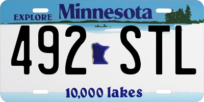 MN license plate 492STL