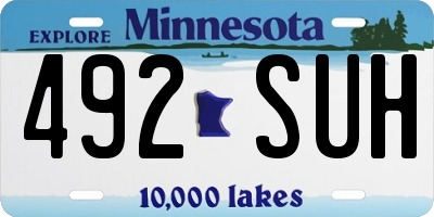 MN license plate 492SUH