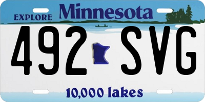 MN license plate 492SVG