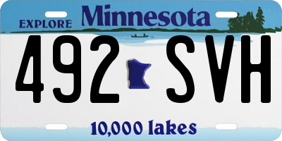 MN license plate 492SVH