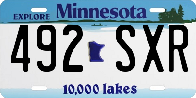 MN license plate 492SXR