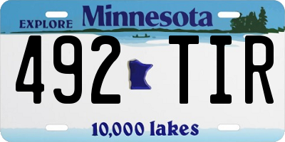 MN license plate 492TIR