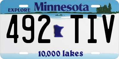 MN license plate 492TIV