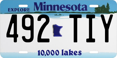MN license plate 492TIY