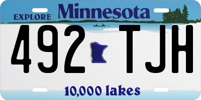 MN license plate 492TJH
