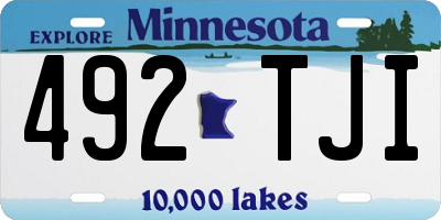 MN license plate 492TJI