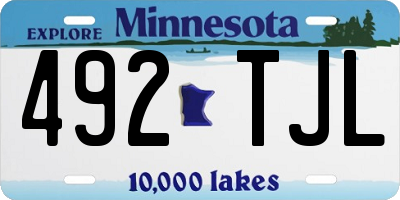 MN license plate 492TJL