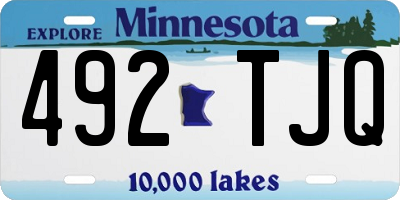 MN license plate 492TJQ