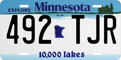 MN license plate 492TJR