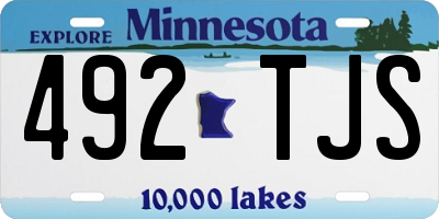 MN license plate 492TJS