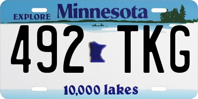 MN license plate 492TKG
