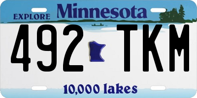 MN license plate 492TKM