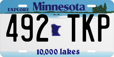 MN license plate 492TKP
