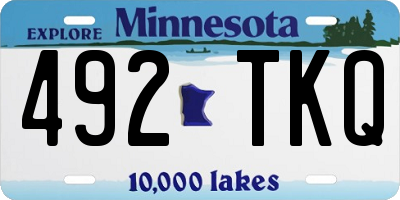 MN license plate 492TKQ
