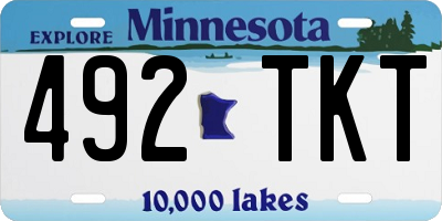 MN license plate 492TKT
