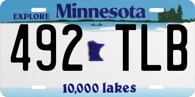 MN license plate 492TLB
