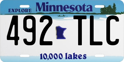 MN license plate 492TLC